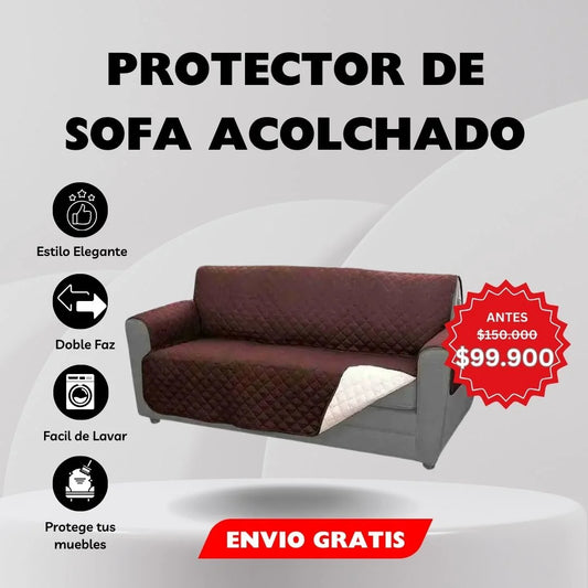 Cubre Sofá Protector Acolchado Para Sofás Dobles Faz