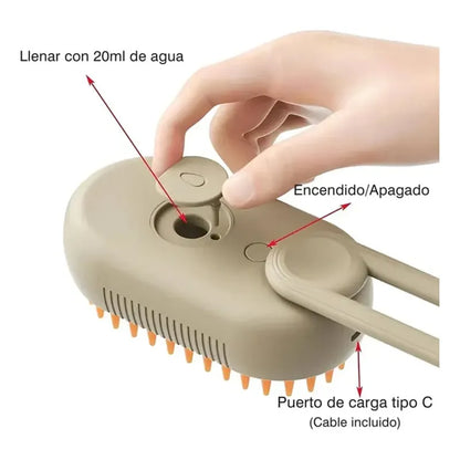 Cepillo Vaporizador para Mascota